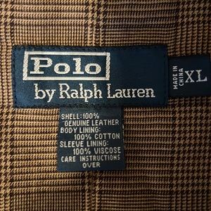 Polo Men’s 100% Leather Jacket Dark Brown